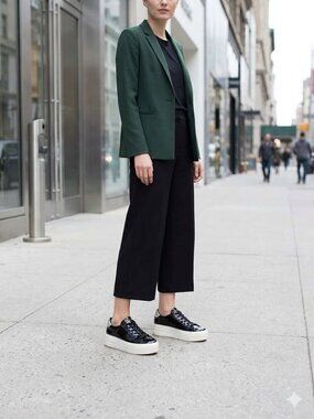 Black Patent Platform Sneakers with White Sole by Bos & Co